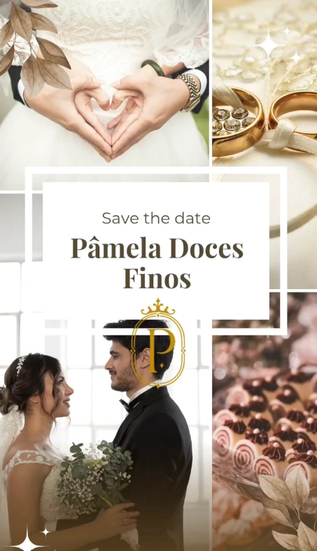 Composição de casamento e doces finos Pâmela