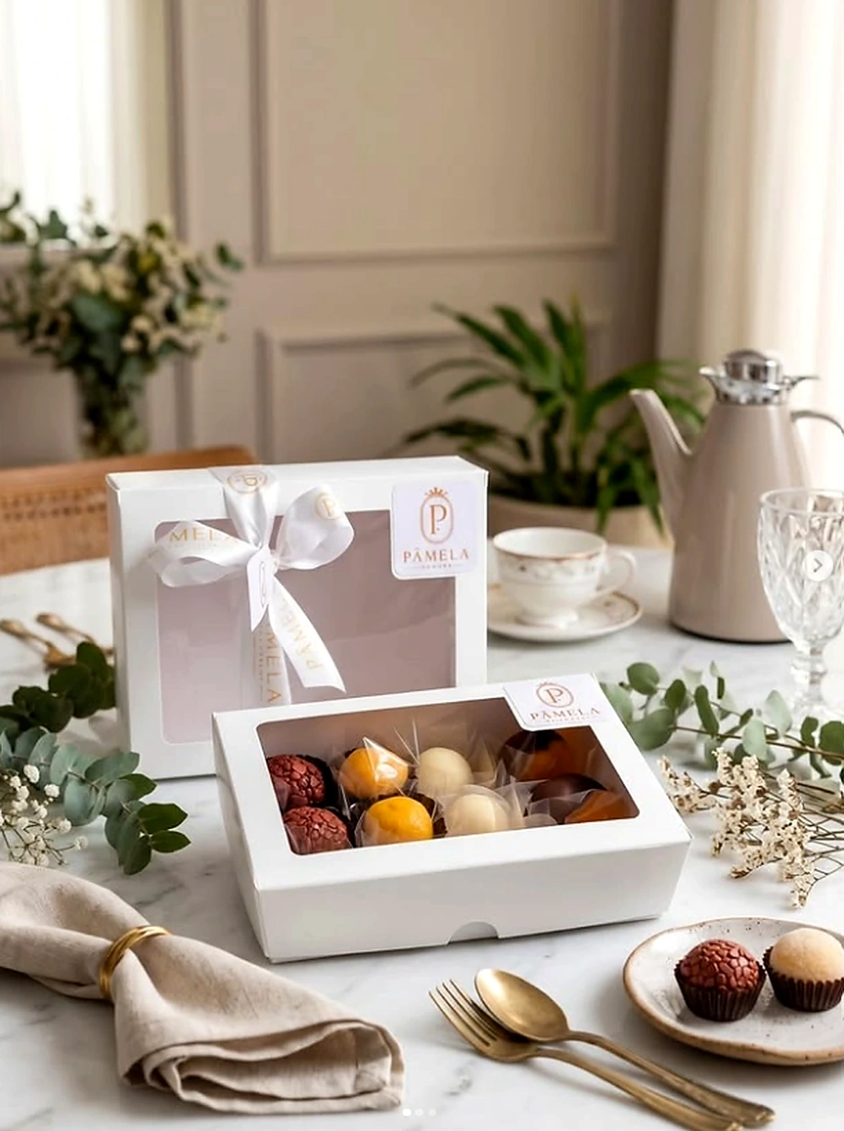 Caixas de doces finos para presentear